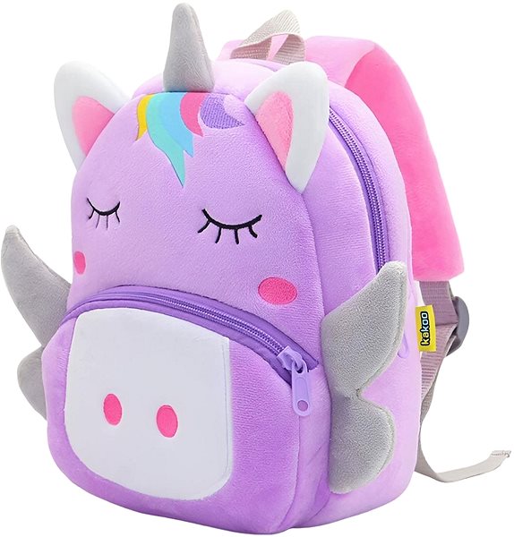 Backpack Excellent Suede backpack purple unicorn .