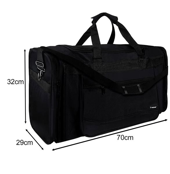 Cestovní taška Trizand 24256 Cestovní taška 70 × 29 × 32 cm, 70 l, černá ...