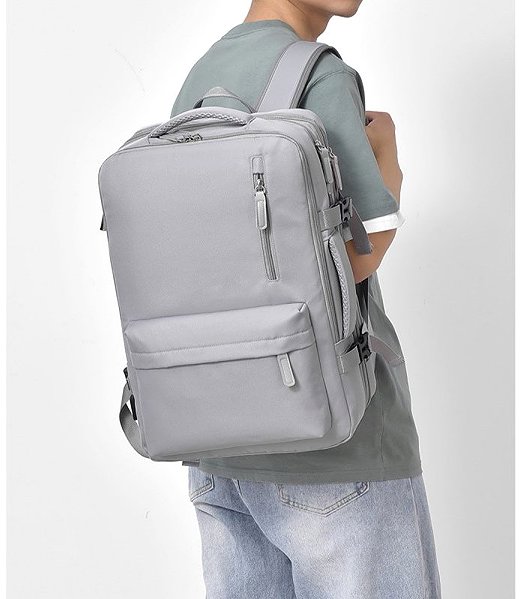 Backpack eCa PL176 Travel backpack 27 l, USB, grey .