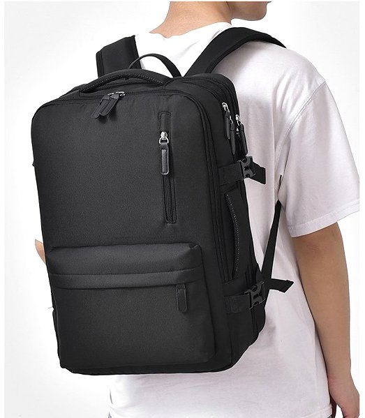 Backpack eCa PL177 Travel backpack 27 l, USB, black .