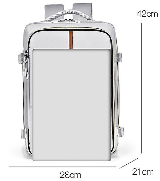 Backpack eCa PL180 Travel backpack 25 l, grey .