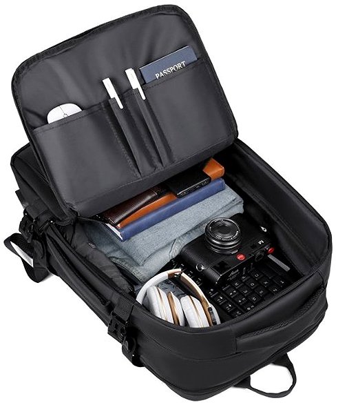Backpack eCa PL182 Travel backpack 25 l, USB, black .