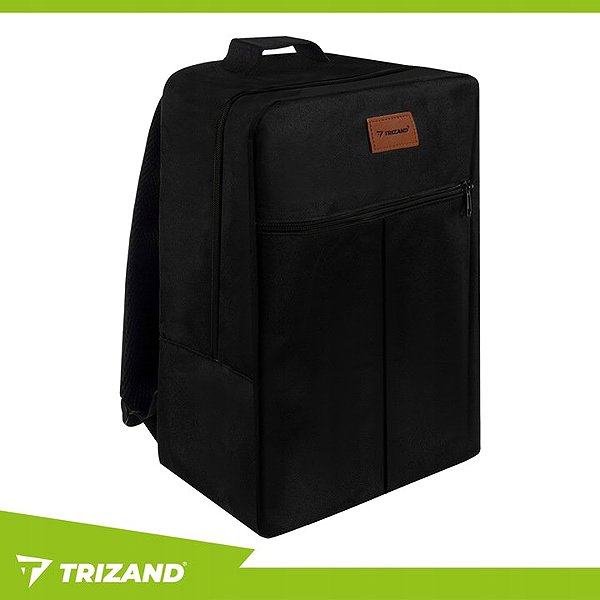 Backpack Trizand 26895 Travel airplane backpack 20 l, black .
