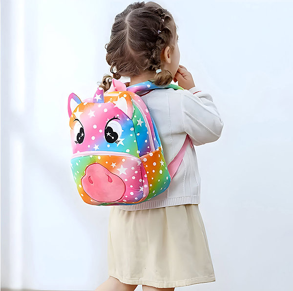 Backpack JAVOLI Suede backpack coloured - Piglet .