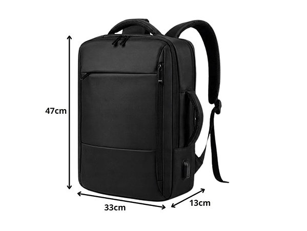 Laptop Backpack Verk 14690 Business laptop backpack with USB port, black ...