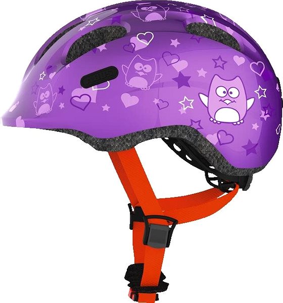 Kerékpáros sisak ABUS Smiley 2.0 purple star M Oldalnézet