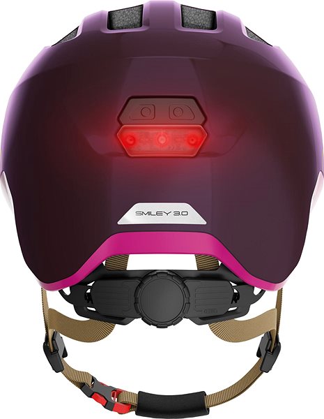 Kerékpáros sisak ABUS Smiley 3.0 ACE LED Royal Purple S ...