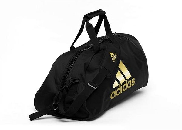 Sporttáska Adidas 2in1 Bag Polyester Combat Sport fekete/arany Oldalnézet