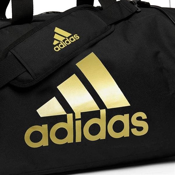 Sporttáska Adidas 2in1 Bag Polyester Combat Sport fekete/arany Jellemzők/technológia
