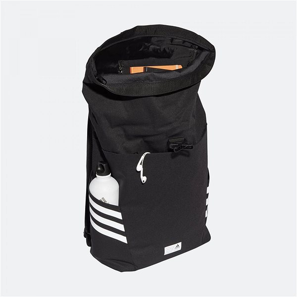 Iskolatáska Adidas CLASSIC ROLL-TOP BACKPACK Black, White Jellemzők/technológia