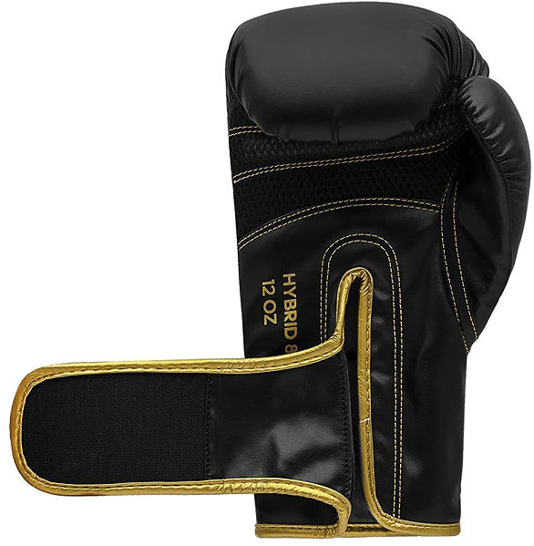 Adidas Boxing Gloves Hybrid 80 Boxing Gloves – Black / Gold – 12 oz.