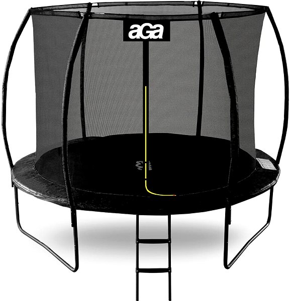 Trampolína Aga SPORT EXCLUSIVE Trampolína 250 cm čierna + ochranná sieť + rebrík Screen