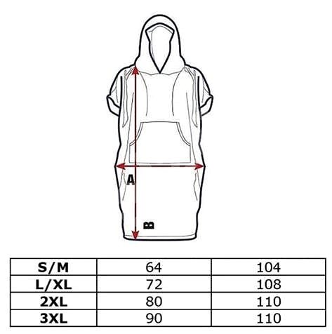 Agama Poncho bamboo towelling poncho, 2XL petrol .