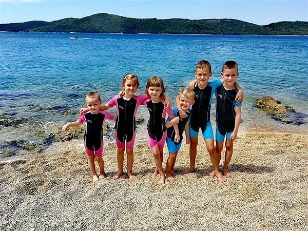 Neoprene suit Agama SILKY, 1,5 mm, size 2/3 years, turquoise .