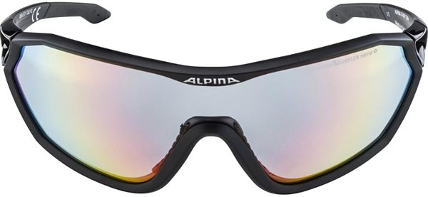 Cycling Glasses Alpina S-Way QVM+ Black Matt Front side - 3D