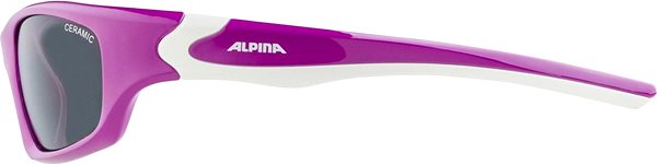 Cycling Glasses Alpina Flexxy Teen Berry-White Lateral view