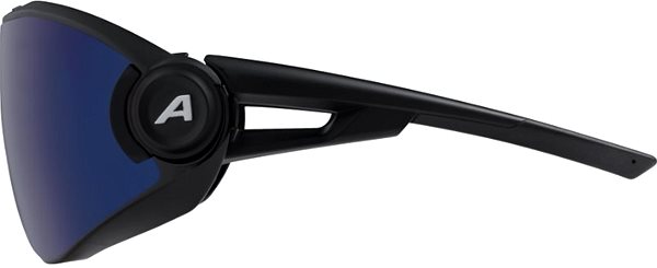 Kerékpáros szemüveg Alpina 5W1NG Q+VM black matt Oldalnézet