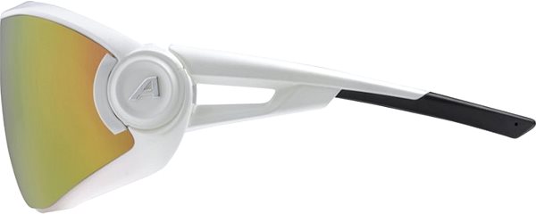 Kerékpáros szemüveg Alpina 5W1NG Q+VM white matt Oldalnézet