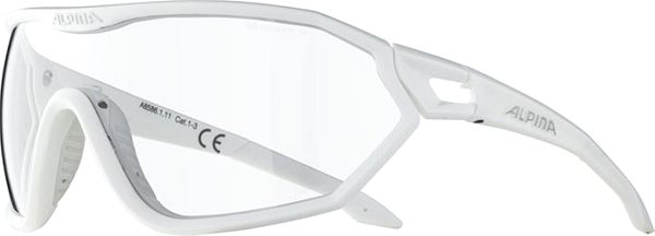 Cycling Glasses Alpina S-WAY VL+ White Matt Lateral view