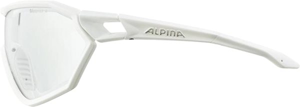 Kerékpáros szemüveg Alpina S-WAY VL+ white matt Oldalnézet