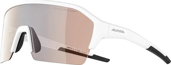 Cyklistické okuliare Alpina RAM HR HVLM+ white matt Bočný pohľad