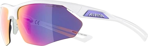 Kerékpáros szemüveg Alpina NYLOS HR white-purple Oldalnézet