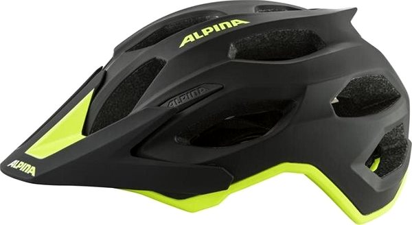 Prilba na bicykel ALPINA CARAPAX 2.0 black-neon yellow matt 57 – 62cm Bočný pohľad