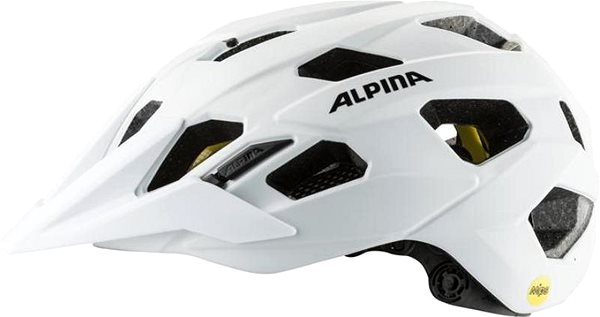 Prilba na bicykel Alpina Plose MIPS white matt 52 – 57 cm Bočný pohľad