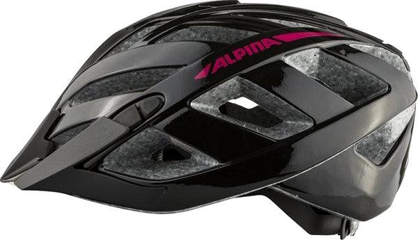 Prilba na bicykel Alpina Panoma 2.0 black-pink gloss 52 – 57 cm Bočný pohľad