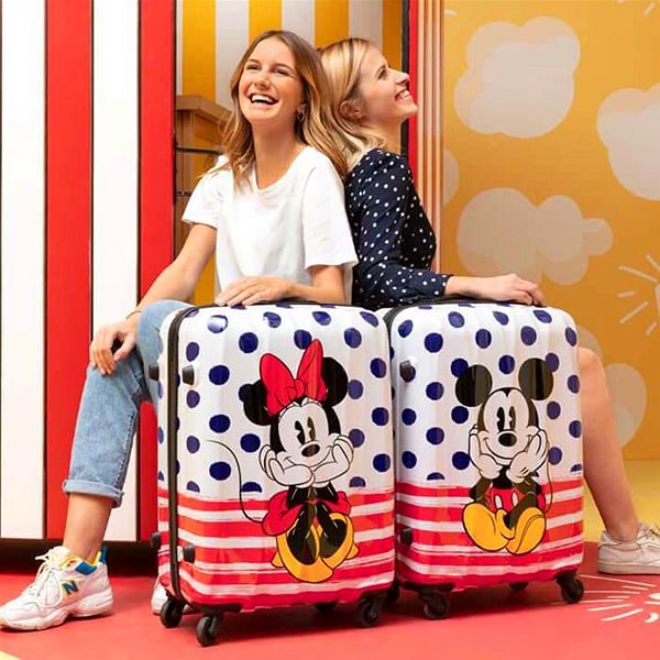 Cestovný kufor AMERICAN TOURISTER Disney Legends – Mickey Blue Dots veľ. S ...