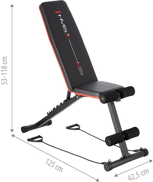 Weight bench HMS LS1203 adjustable.