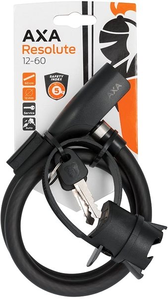 Kerékpár zár AXA Cable Resolute 12 - 60 Mat black ...