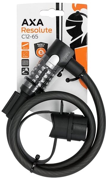 Zámok na bicykel AXA Cable Resolute C12 – 65 Code Mat black ...