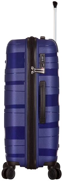 Cestovný kufor Azure SIROCCO T-1233/3-L, modrý Bočný pohľad