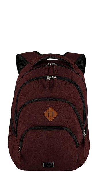 Travelite Basics Backpack Melange Bordeaux Screen