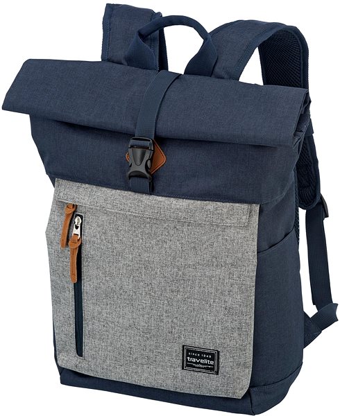 Mestský batoh Travelite Basics Roll-up Backpack Navy/Grey Lifestyle