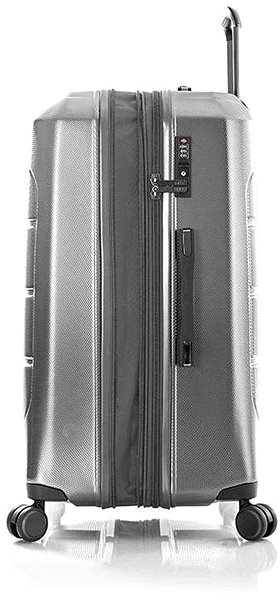Cestovní kufr s TSA zámkem Heys EcoCase L Grey Boční pohled
