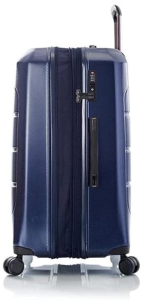 Cestovní kufr s TSA zámkem Heys EcoCase L Navy Boční pohled