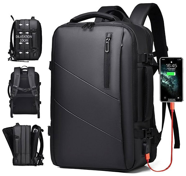 Backpack Livefy travel backpack Cabin, black .