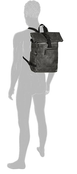 Camel active Laos Rolltop Backpack L black .