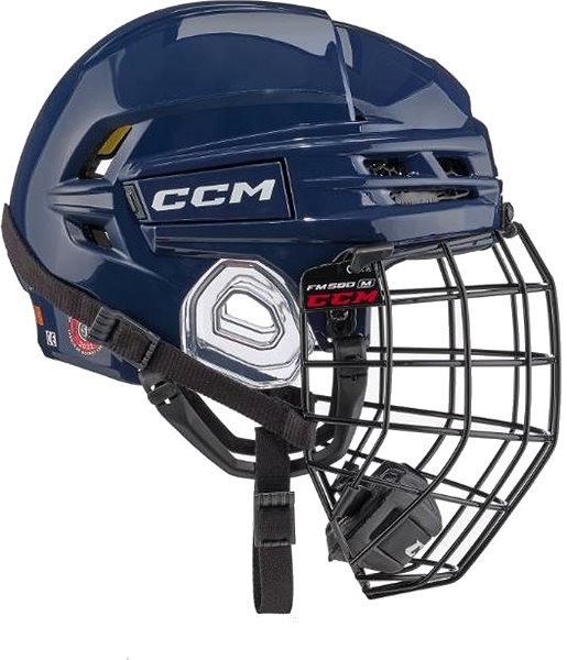 Hockey helmet CCM Tacks 720 Combo SR dark blue, Senior, S, 51-56 cm .