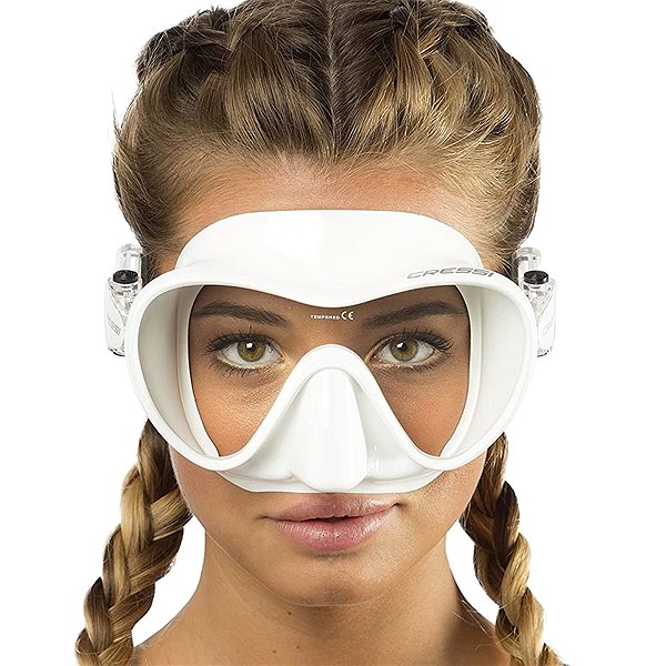 Diving goggles Cressi Mask F1 white .