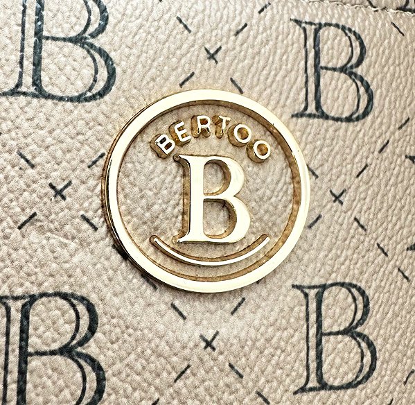 Backpack BERTOO Backpack Alessia beige logo .