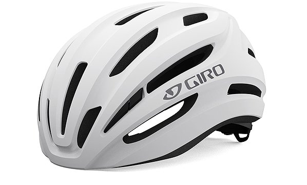 GIRO Isode II Mat White/Charcoal bicycle helmet.