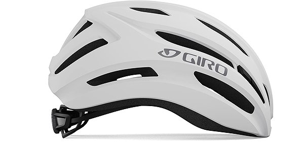 GIRO Isode II Mat White/Charcoal bicycle helmet.