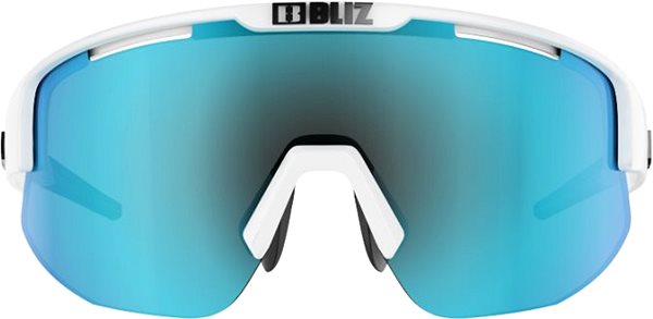 Cycling Glasses BLIZ MATRIX, Shiny White Smoke w Blue Multi Screen