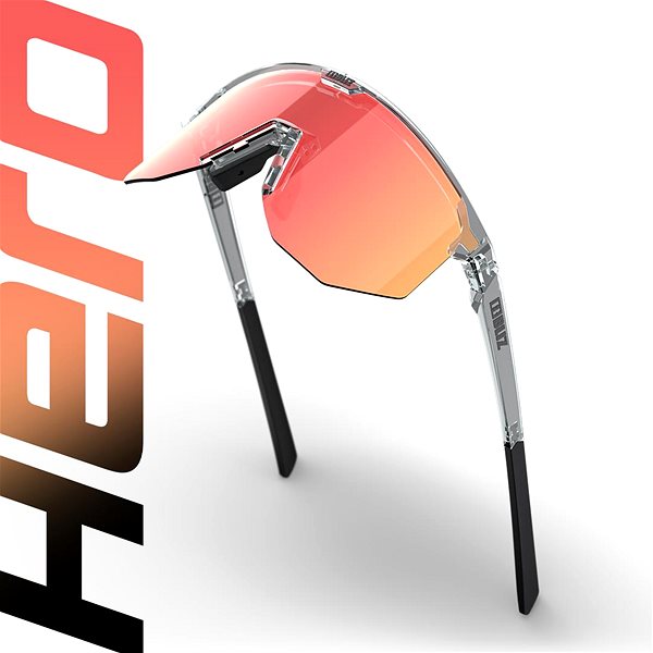 Kerékpáros szemüveg Bliz Hero Matt Transparent Dark Grey Brown w Red Multi Cat.3 ...