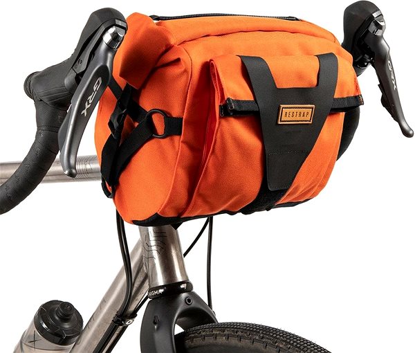 Bike bag Restrap Bar Pack handlebar bag - orange .