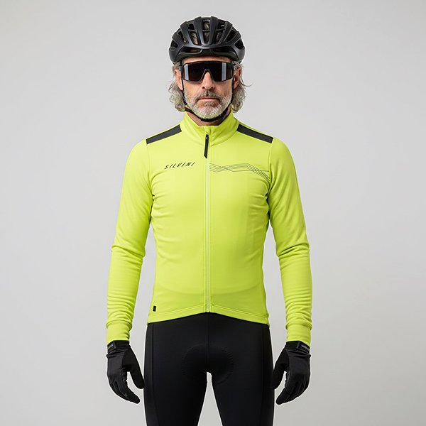 Bike jacket SILVINI Ghisallo MJ2129 lime - blue, XL .