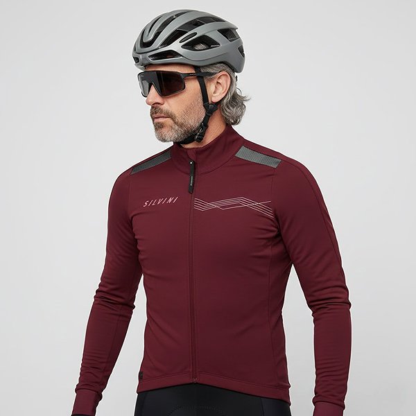 Bike jacket SILVINI Ghisallo MJ2129 merlot, M .